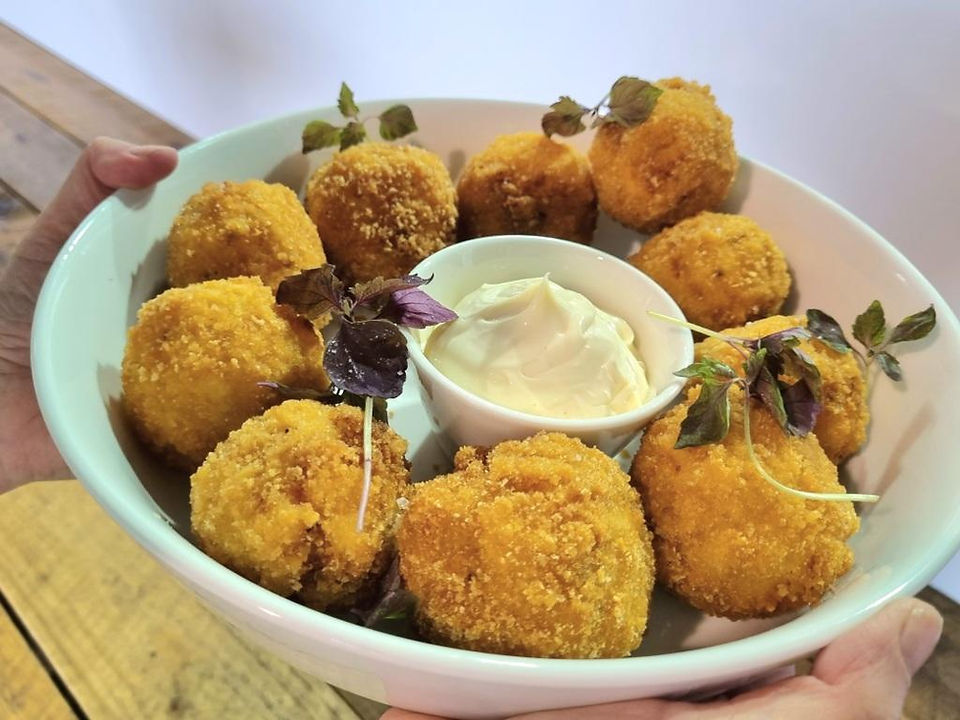 Pumpkin and fetta arancini